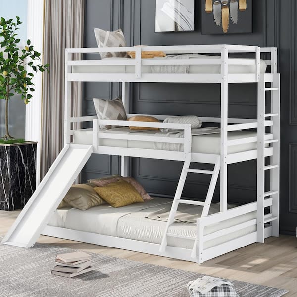 Gosalmon White Twin Over Full, Better Homes And Gardens Kane Triple Bunk Bed Instructions