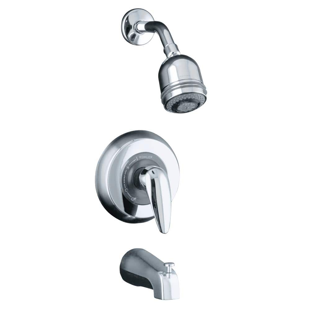 Coralais Diverter Bath Spout with NPT Connection in Polished Chrome