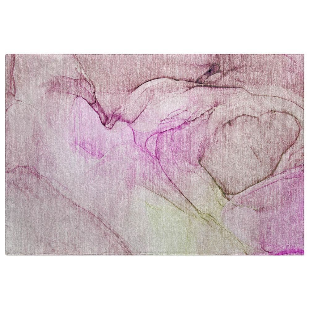 Dream Shag Premium Machine Washable Abstract ADS502 Pink 3 ft. x 4 ft. Area Rug price history on PriceWatchPro