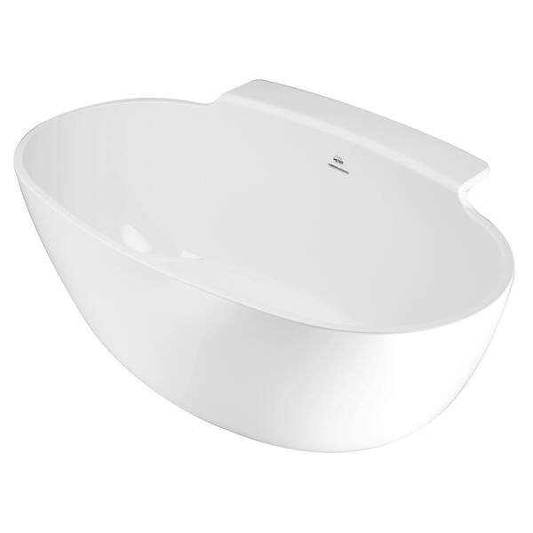 Hydro Systems Guthrie 58 in. Solid Surface Flatbottom Non-Whirlpool Air Bath Bathtub in White