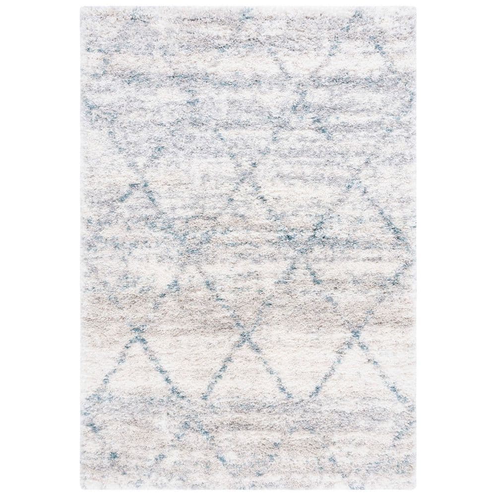 Fontana Shag Turquoise/Ivory 10 ft. x 14 ft. Diamond Distressed Area Rug price history on PriceWatchPro