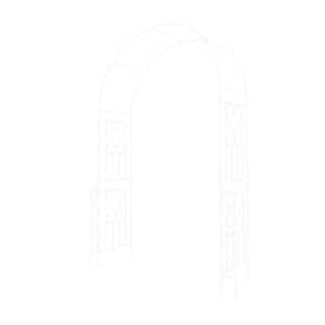 White Metal Garden Arch Arbor Trellis Climbing Plants Support Rose Decor for Outdoor Wedding and Party Events Decoration