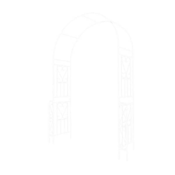 White Metal Garden Arch Arbor Trellis Climbing Plants Support Rose Decor for Outdoor Wedding and Party Events Decoration