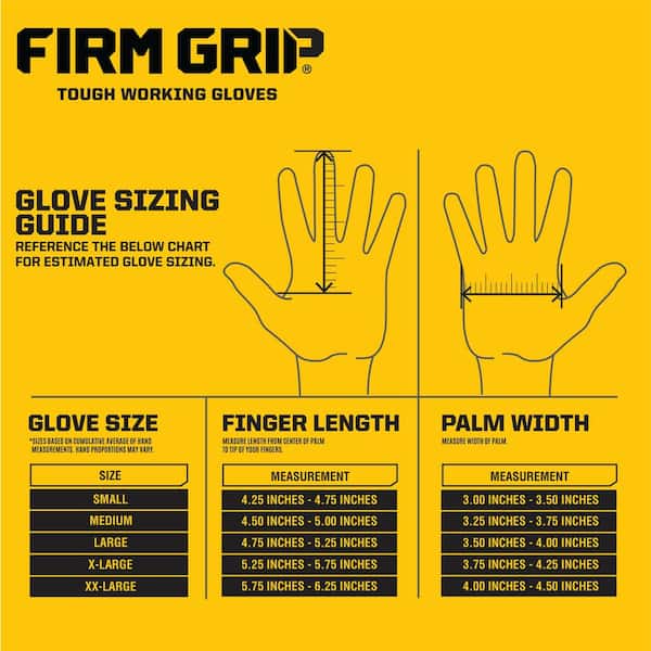 Firm Grip Tough Working Gloves General Purpose Large - NEW