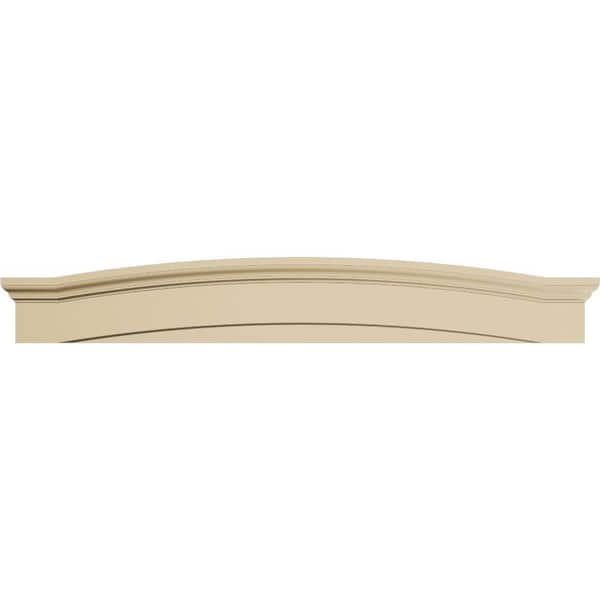 Ekena Millwork 70 in. W x 10-1/2 in. H x 2-3/4 in. P Eyebrow Signature Urethane Pediment, Primed Tan