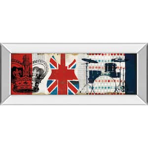 "British Invasion Il" By Mo Mullan Mirror Framed Print Abstract Wall Art 42 in. x 18 in.