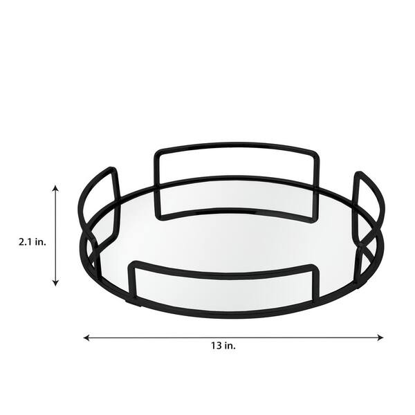 Home Details Modern Round Design Mirror Vanity Tray In Matte Black 26424 Matteblk The Home Depot Home Details Modern Round Design Mirror Vanity Tray In Matte Black 26424 Matteblk The Home Depot