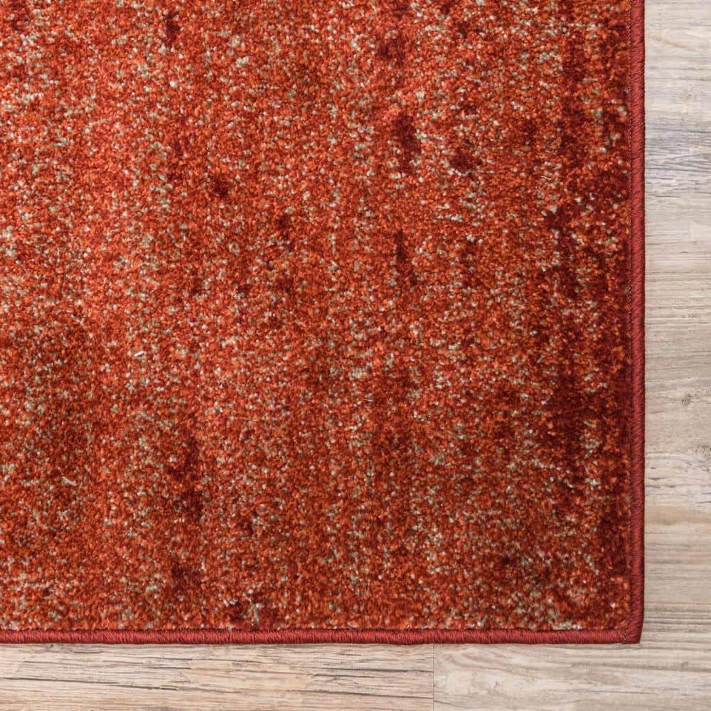 Terracotta Tufted 6' x 9' Synthetic Easy Care Area Rug