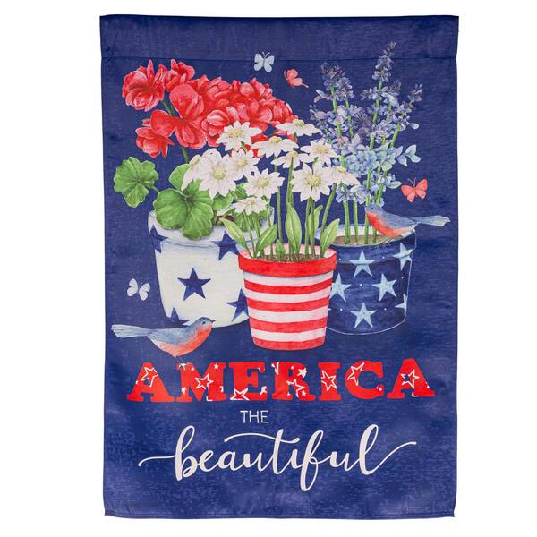 Evergreen Enterprises 2-1/3 ft. x 3-2/3 ft. America the Beautiful Suede House Flag