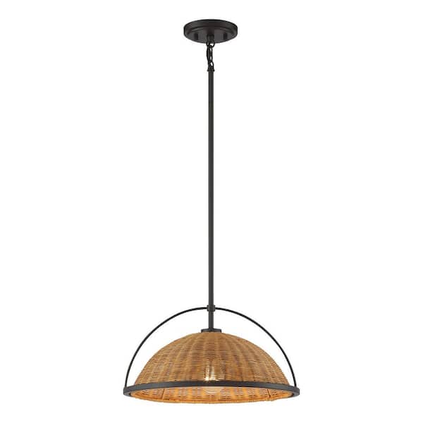 Eurofase Celeste 16 in. 1-Light Bronze Semi-Flush Mount