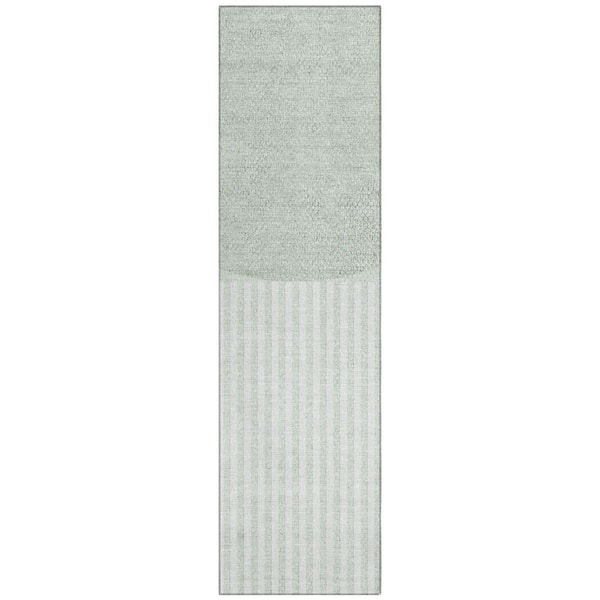 Addison Rugs Chantille Machine Washable Indoor/Outdoor Abstract ACN2134 Green 2 ft. 3 in. x 7 ft. 6 in. Runner Rug