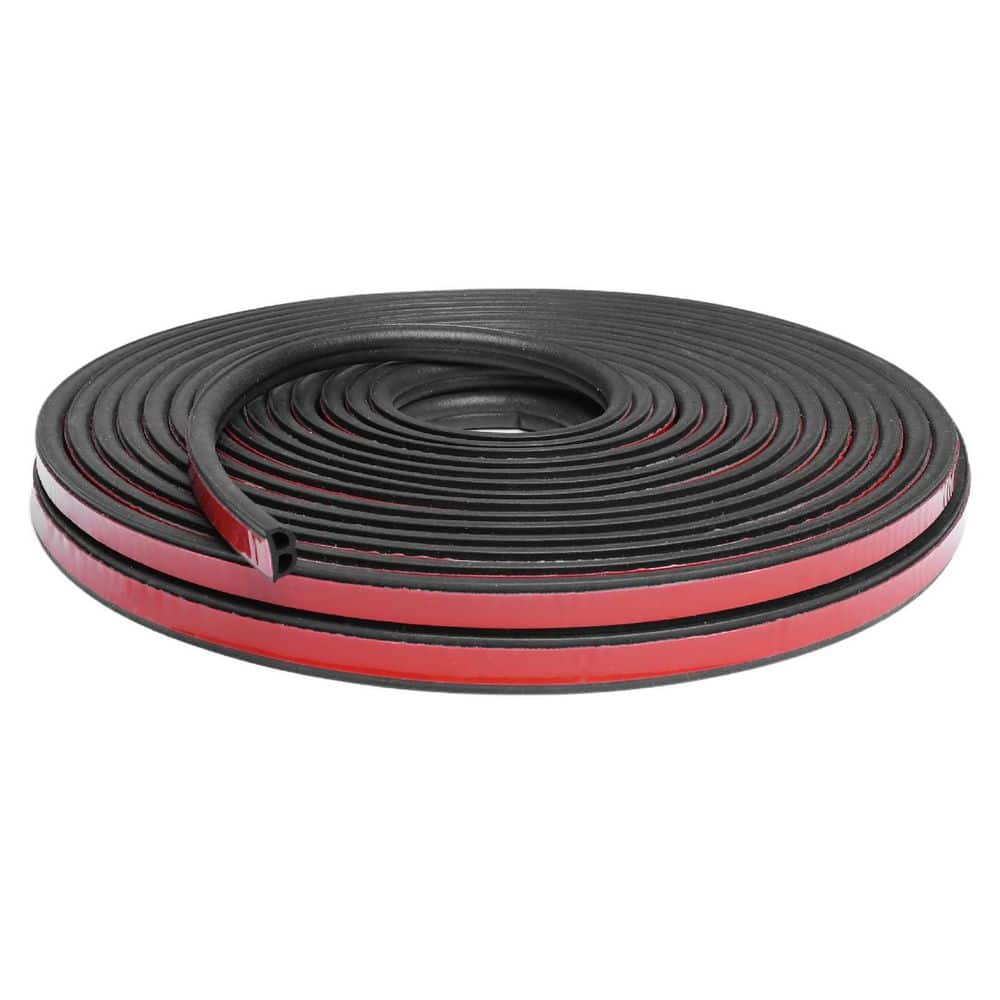 0.39 in. x 471 in. Black Car Door Weatherstrip Double Hole Self-Adhesive Rubber Seal for Auto Window Door Engine Cover price history on PriceWatchPro