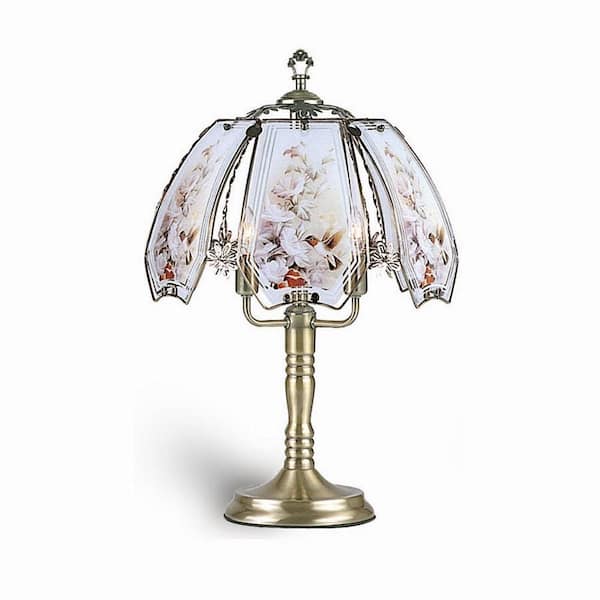 ORE International 23.5 in. Hummingbird Brushed Gold Touch Lamp