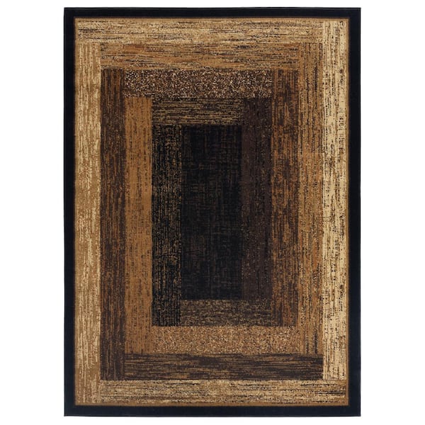 Home Dynamix Royalty Vega Black/Beige 6 ft. x 9 ft. Geometric Area Rug