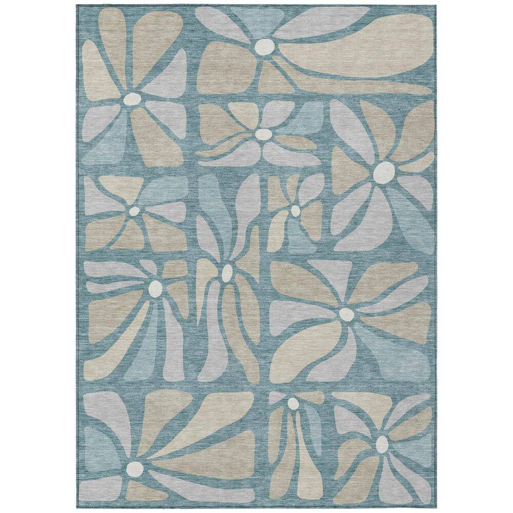 Chantille Machine Washable Indoor/Outdoor Abstract ACN2630 Teal 9 ft. x 12 ft. Area Rug price history on PriceWatchPro