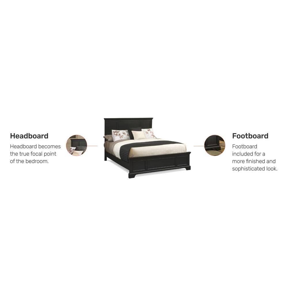 Bedford Black Queen Bed Frame - thumbnail 3
