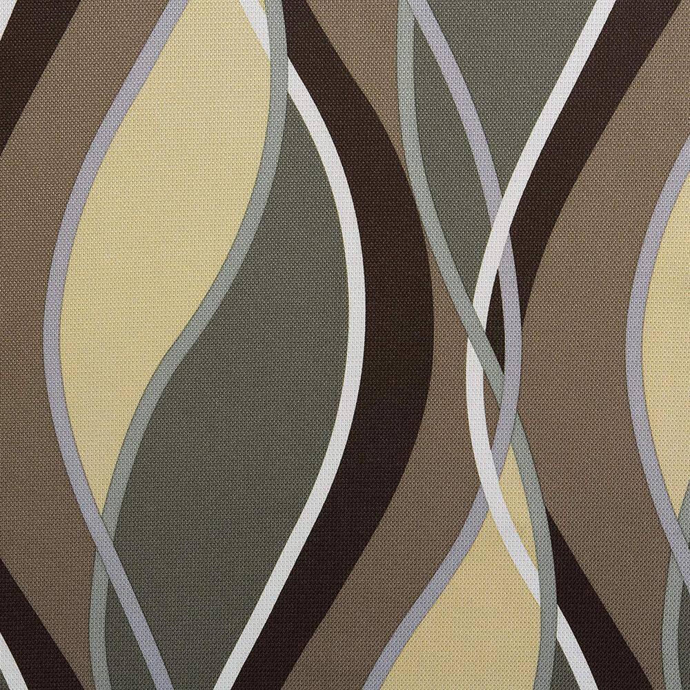 Spruce Green Wave Print Light-Filtering Grommet Curtain Panel 48" x 84"