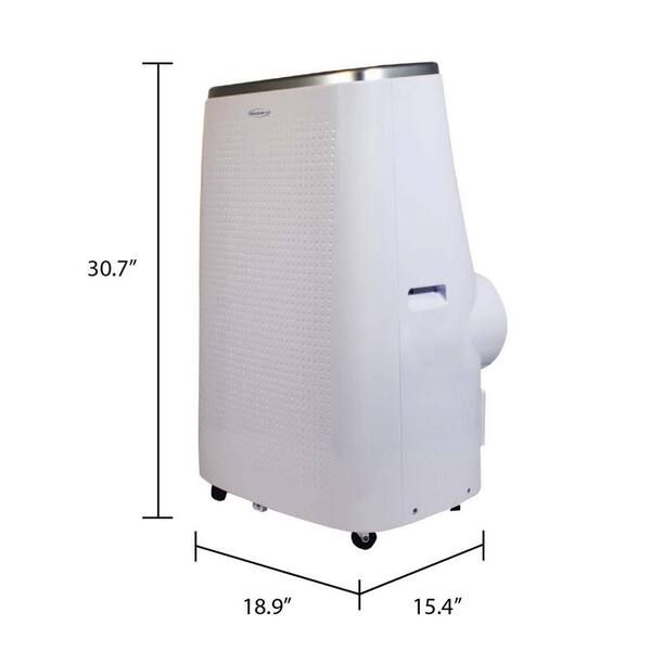 Soleus Air 8,000 BTU (DOE) Portable Air Conditioner PSH-08HP-01 Cools 450  sq. ft. with Dehumidifier and Heater with Remote, White PSH-08HP-01 - The  Home Depot