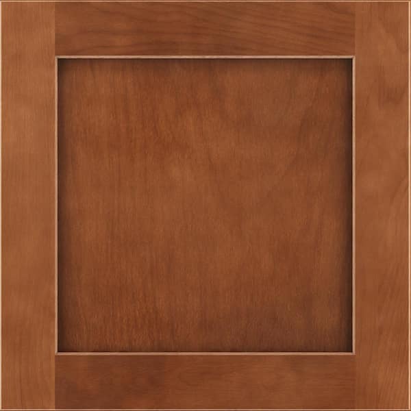 American Woodmark San Mateo 12-7/8 in. W x 13 in. D x 3/4 in. H Cabinet Door Sample in Maple Cognac