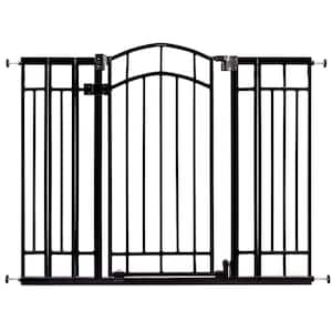 The Doorway 48W Series Pet and Baby Gate, Pressure or Hardware Mounted Auto Close Door Black, 36 in. Tall