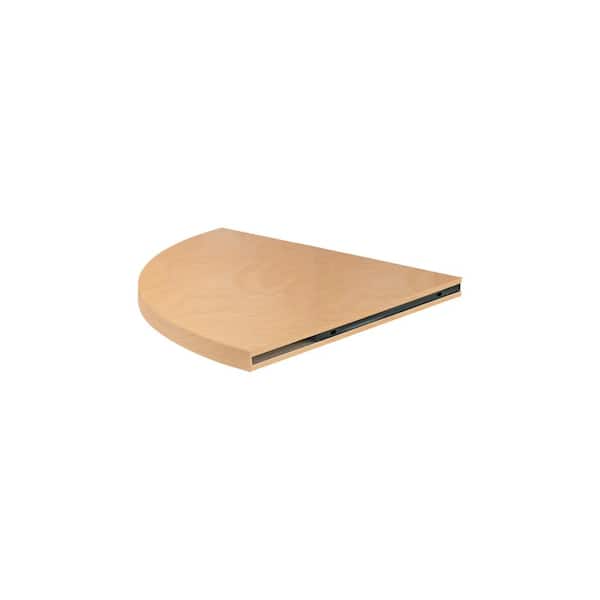 Dolle DESIGN 11.8 in. x 11.8 in. x 0.87 in. Beech MDF Corner Decorative Wall Shelf with Brackets