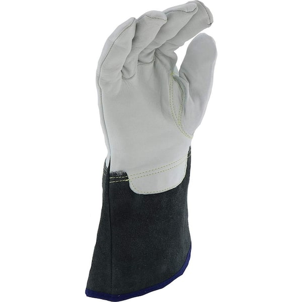 Straight Thumb Medium Kevlar Thread Welding Gloves with 4 in West Chester IRONCAT 6141 Kidskin TIG Welding Gloves Gold Cuff 