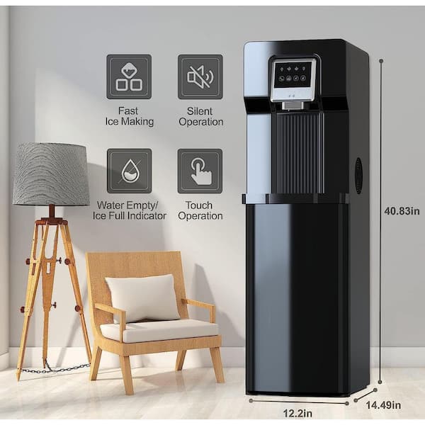 Edendirect Bottom Load 2 in 1 Black Water Cooler Dispenser