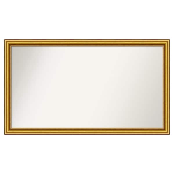 Amanti Art Townhouse Gold 49.75 in. x 28.75 in. Custom Non-Beveled Wood Framed Batthroom Vanity Wall Mirror