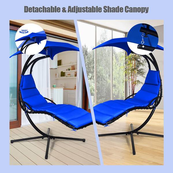 costway freestanding hanging swing chair hammock with stand