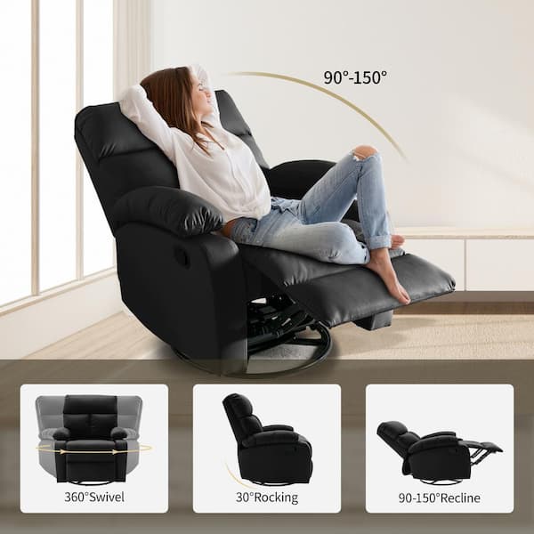 Small black recliner deals chair