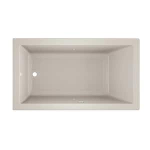 SOLNA 66 in. x 36 in. Rectangular Soaking Bathtub with Reversible Drain in Oyster