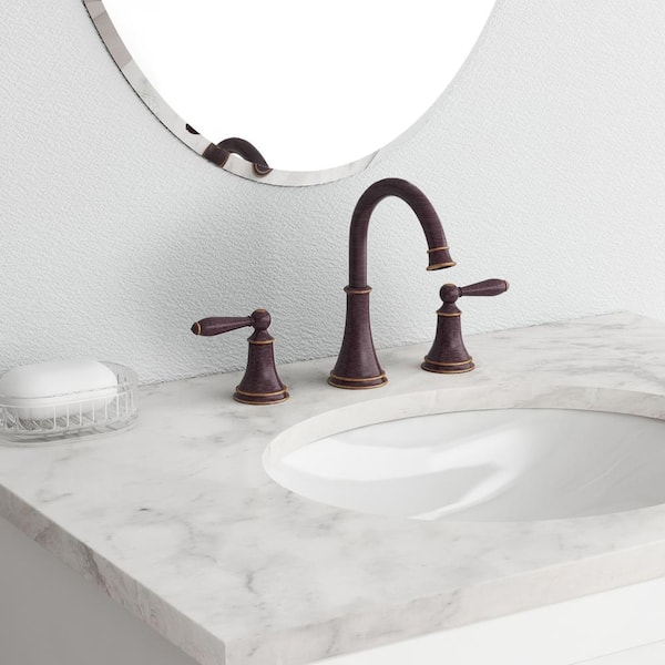 Courant 8 in. Widespread 2-Handle Bathroom Faucet in Tuscan Bronze