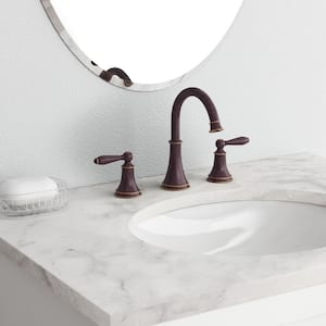 Courant 8 in. Widespread 2-Handle Bathroom Faucet in Tuscan Bronze (2-Pack Combo)