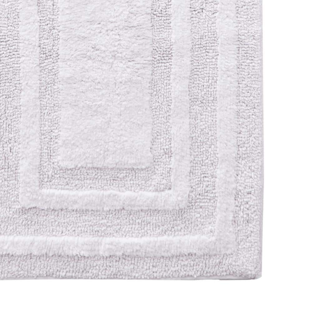 Luxurious Logan White Cotton Bath Runner Rug 60"x22"