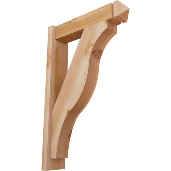 Ekena Millwork 6 in. x 34 in. x 22 in. Fuston Arts and Crafts Smooth Western Red Cedar Outlooker