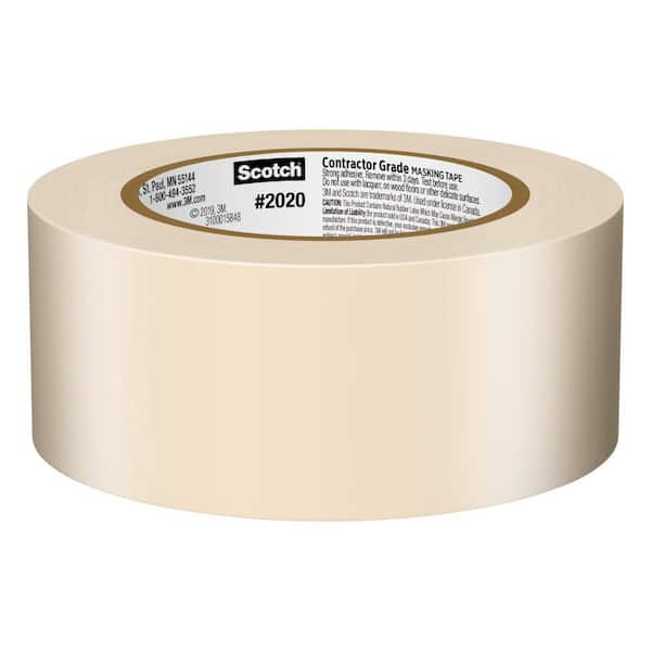 3M General Use Masking Tape 201+, Tan, 18 mm x 55 m, 4.4 mil, 48 percase  64739 - Strobels Supply