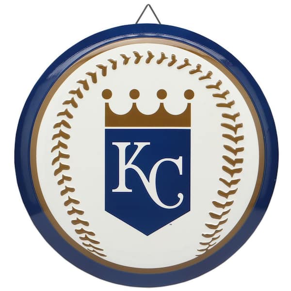 Open Road Brands Kansas City Royals Round Baseball Metal Sign