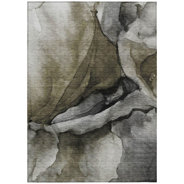 Chantille Machine Washable Indoor/Outdoor Abstract ACN1937 Gray 3 ft. x 5 ft. Area Rug