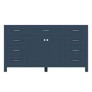 Norwalk 60 in. W x 21.5 in. D x 33.45 in. H Single Bath Vanity Cabinet without Top in Blue