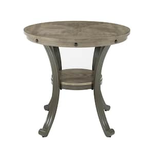 Franklin Rustic Umber with Pewter Metal Side Table