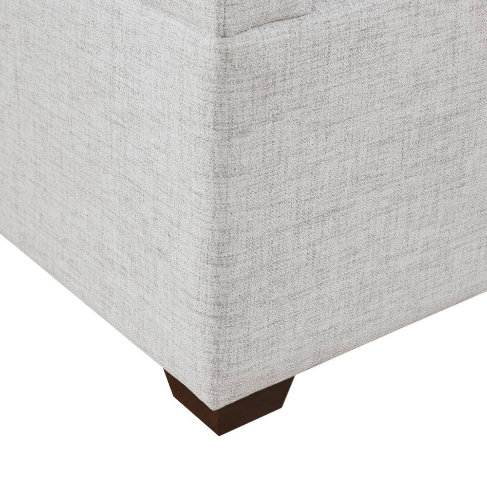 Gray Foam Fill Modular Corner Sofa with Tapered Legs