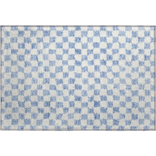 Mayfield Premium Machine Washable Abstract AMF1958 Sky 2 ft. x 3 ft. Accent Rug