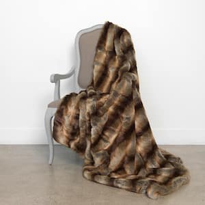 Caramel Brown Faux Fur Holiday Throw Blanket 70x55 + Reviews