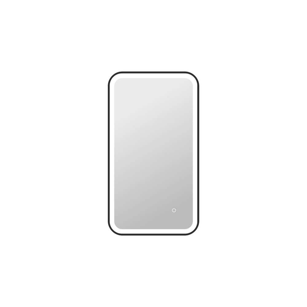 20 in. W x 36 in. H Rectangle Framed LED Wall Mirror in Black price history on PriceWatchPro