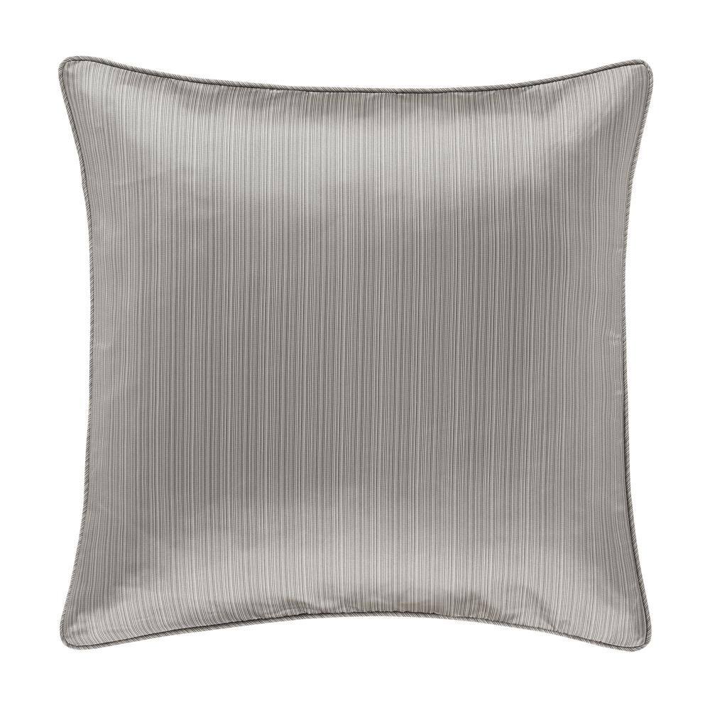 Benton Charcoal Satin Euro Sham with Hidden Zipper