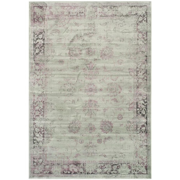 SAFAVIEH Vintage Spruce/Ivory 5 ft. x 8 ft. Distressed Border Area Rug