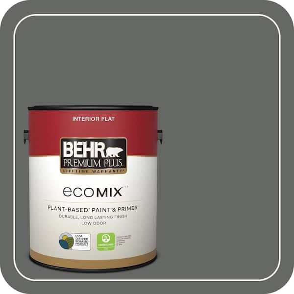 1 gal. #PPU25-02 Black Locust Flat EcoMix Plant-Based Interior Paint & Primer