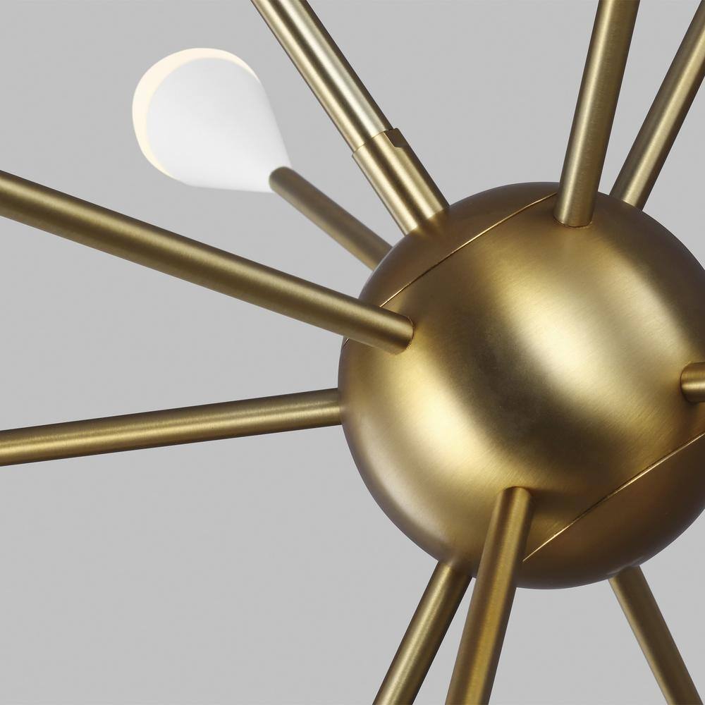 Ellen DeGeneres Inspired Burnished Brass Sputnik Chandelier