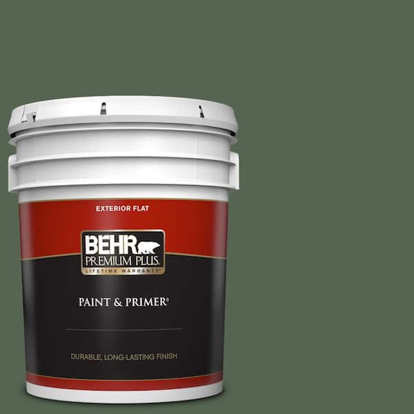 BEHR PREMIUM PLUS 5 gal. #PPU11-19 Lakeside Pine Flat Exterior Paint & Primer