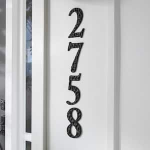 6 in. Black Cast Iron House Number 7